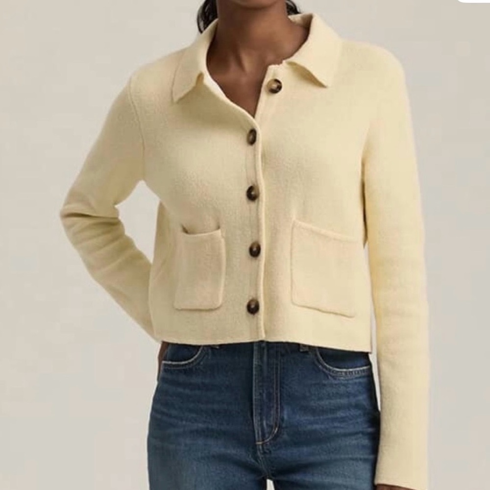 Favorite daughter yellow Annabel  Button-Front Women's Cardigan Jacket new XS